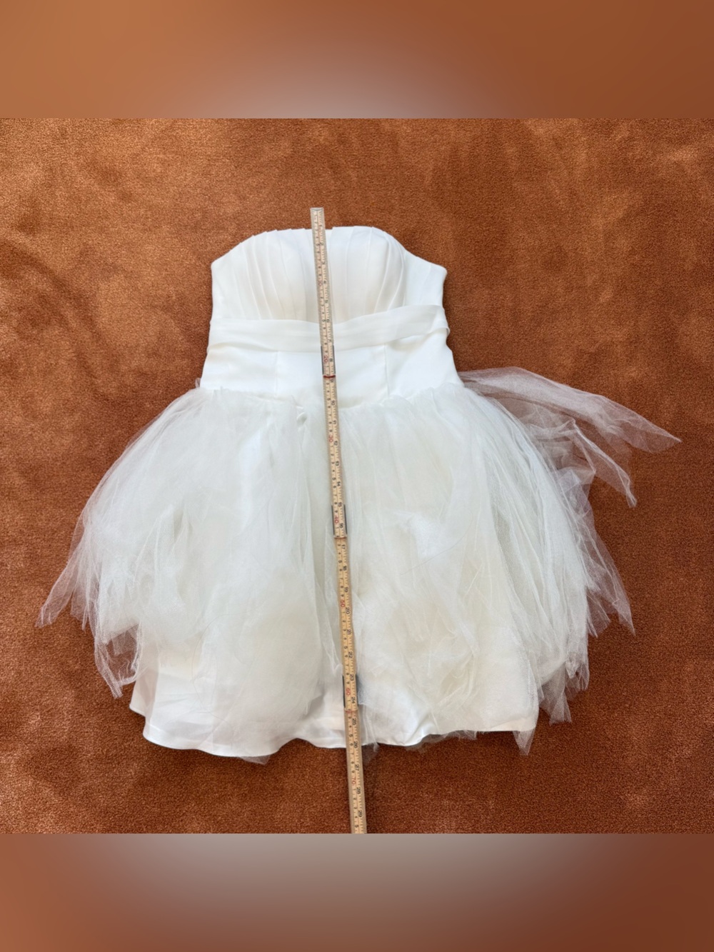 Ivory Strapless Tulle Dress